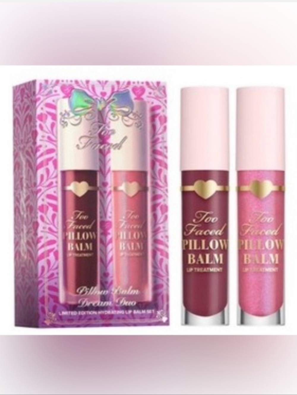 Too Faced Pillow Balm Duo (Pink & Berry), NIB